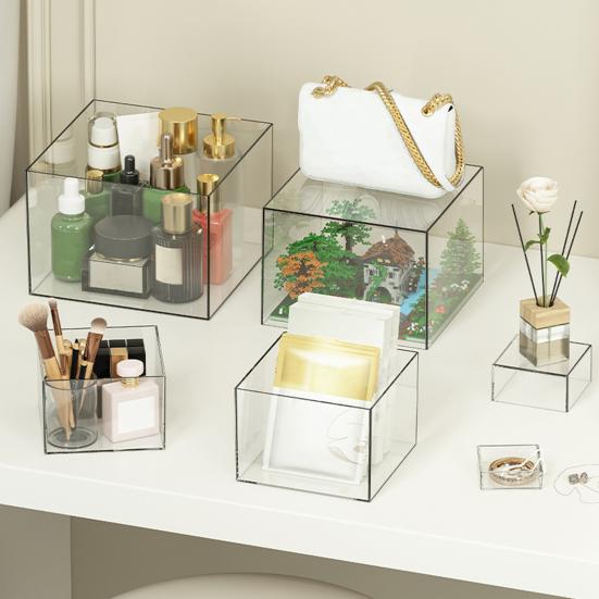 6 шт. Подставки для шведского стола, подставки для демонстрации еды, многоцелевая штабелируемая подставка для дисплея, кубическая коробка, вложенные подставки с полыми основаниями