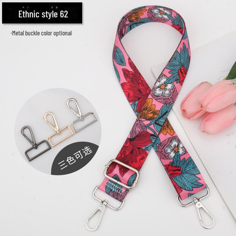 Women's Ethnic Style Adjustable Multi-Color Crossbody Shoulder Bag Strap Replacement