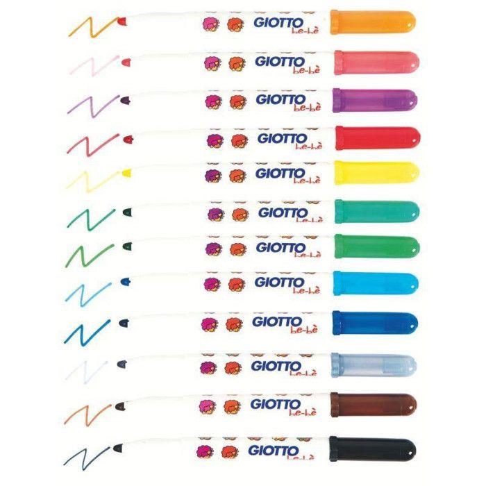 Feutres - GIOTTO - Maxi Schoolpack - 36 feutres - 12 couleurs - Lavable sur la peau