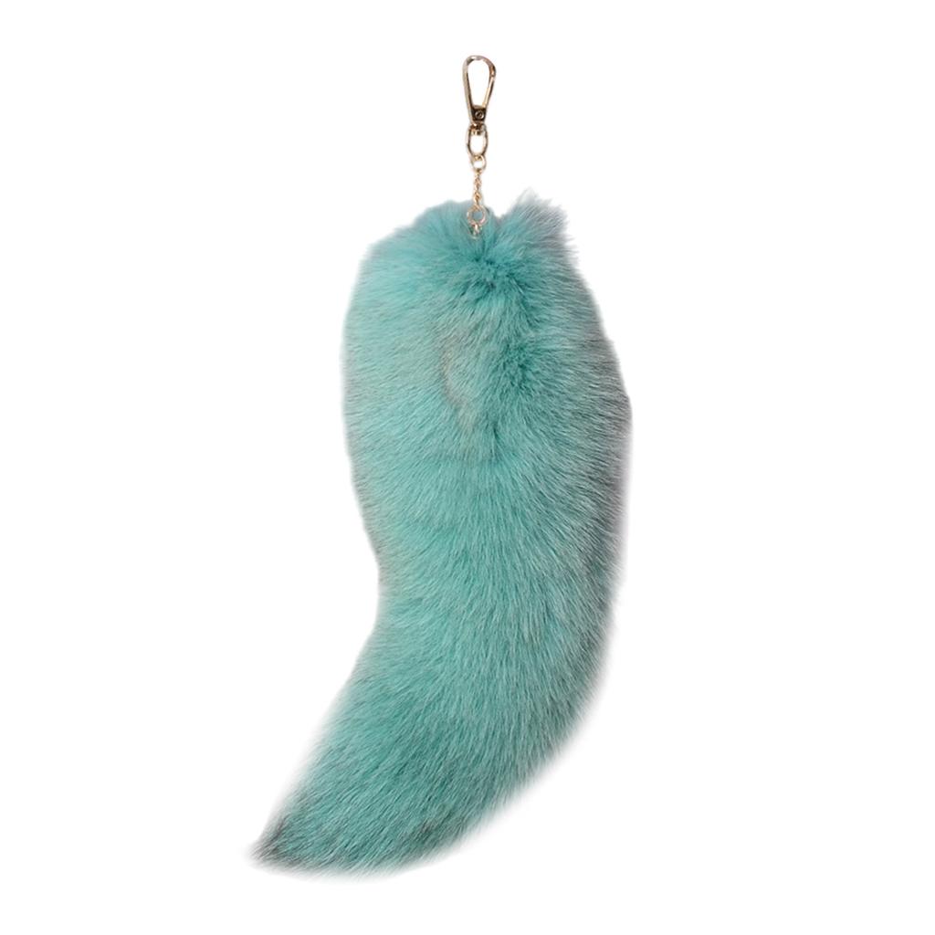 Fluffy Faux Fur Fox Tail Keychain Elegant Keyrings Charm with Foxes Tail Pendant Fashionable Keychain Decorations
