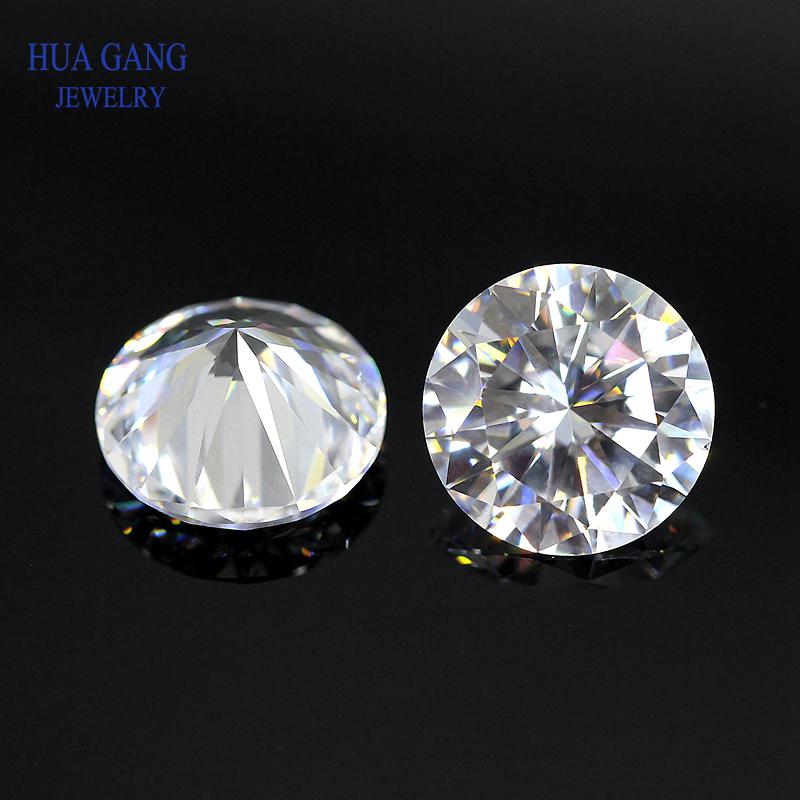 5A Small Size 0.6~2.5mm Cubic Zirconia Gems Beads Round White Cubic Zirconia Stones Round Brilliant Cut Loose CZ Stones