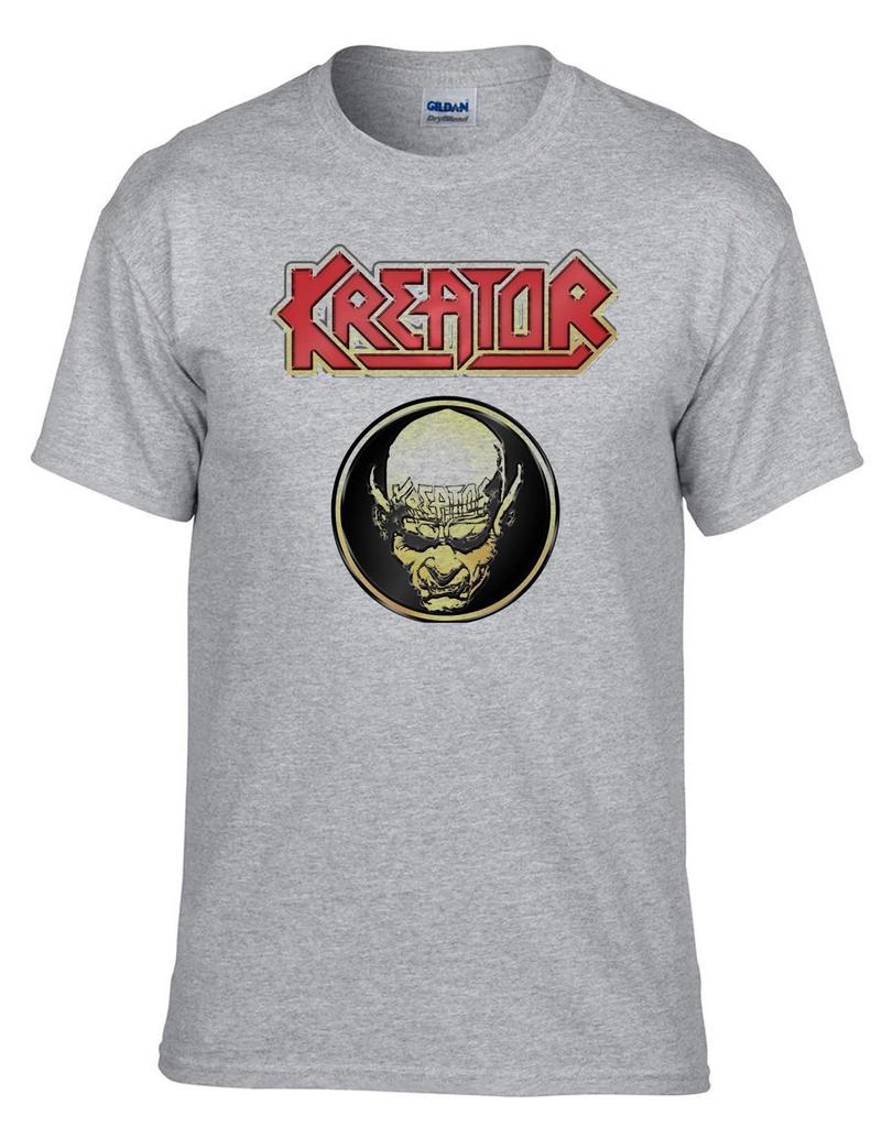 Kreator Rock Band Рок-музыка Серая детская футболка -530_GR-Kids-
