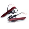 Universal Toyota LED Fiber Reflectors with Flowing Sequential Brake and Turn Signal Left and Right Set for Rear Tail and Backup Beautiful Red