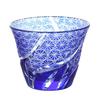 [QD-324] Kiriko Cold Tea Glass, Traditional Craft, Dishwasher Safe (Cobalt Blue)