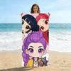 1 шт. K-POP Пляжное полотенце Односторонний 2D-принт Быстросохнущее Мягкое полотенце из микрофибры Для пляжа Бассейна Спа Путешествий Декор Милое Каваий Атмосфера Подарок