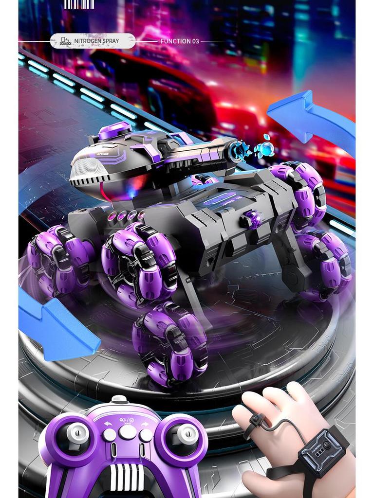 Внедорожный трюковой танк с дистанционным управлением, управлением жестами и шестиколесным приводом