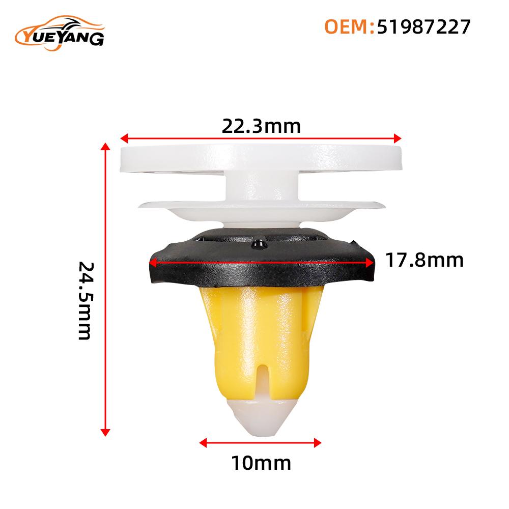 YUEYANG 51987227 Door Panel Clip for Jeep Compass Renegade Fiat 500X Car Accessories 6511618AA