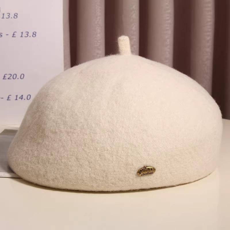 Новый шерстяной берет женский большой окружности головы, подчеркивающий маленький и модный, корейская версия, модная и универсальная шляпа художника
