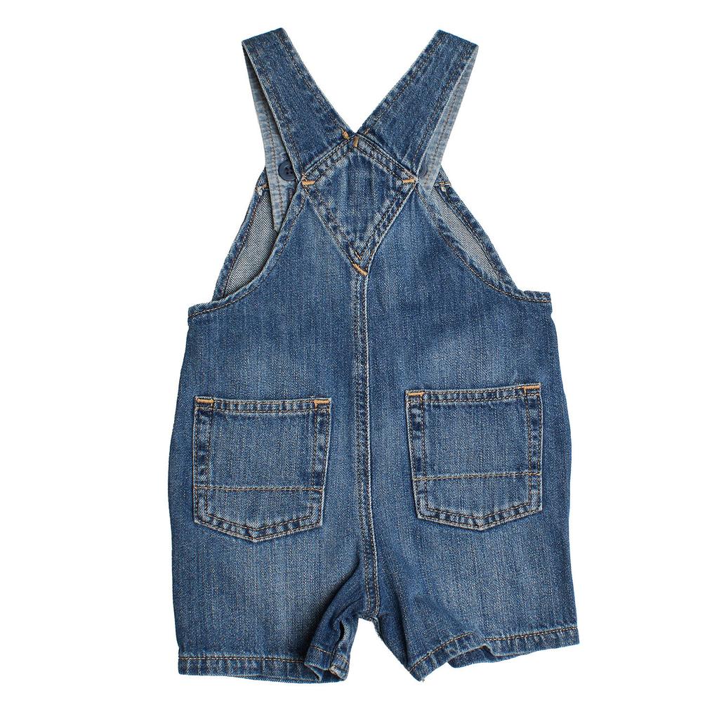 Джинсовый короткий комбинезон 825411 для девочки