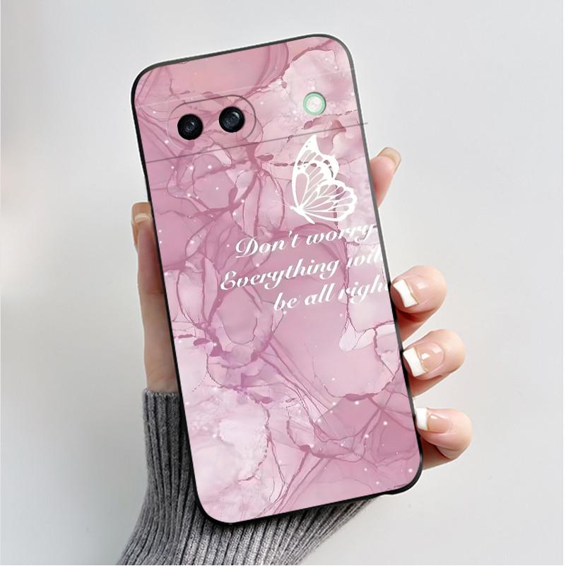 Luxury Fashion Butterfly Flower Silicone Soft Phone Case For Google Pixel 8A 7A 6A Thin Slim Back Cover Shell Shockproof Cases