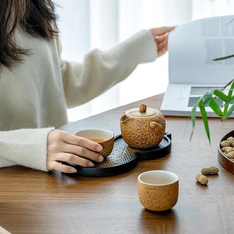 Портативный керамический дорожный чайный набор Wan Qian Tang