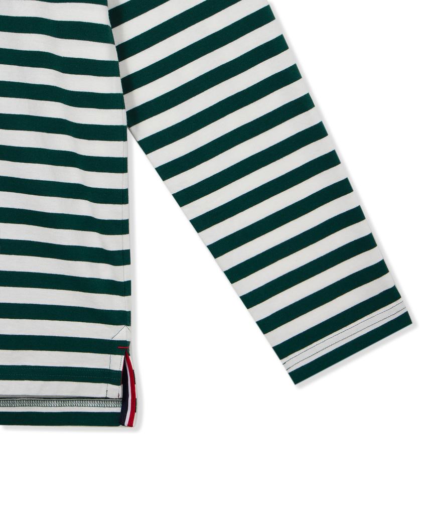 USPOLOASSN Cotton Round T-Shirt_Green Stripe