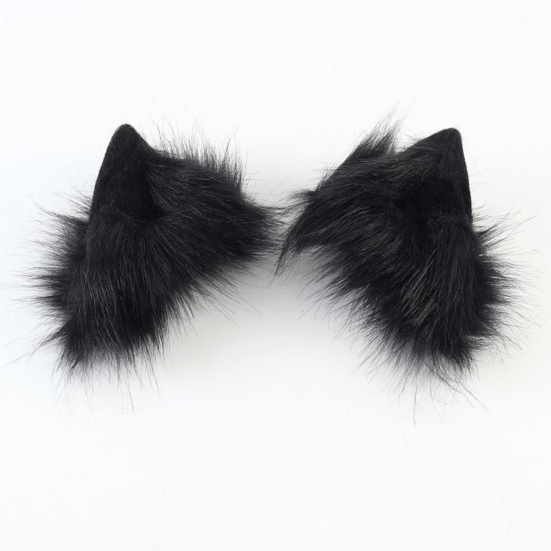 Rechargeable Plush Cat Ears Headband Detachable Electric Cosplay Costume Accessories
