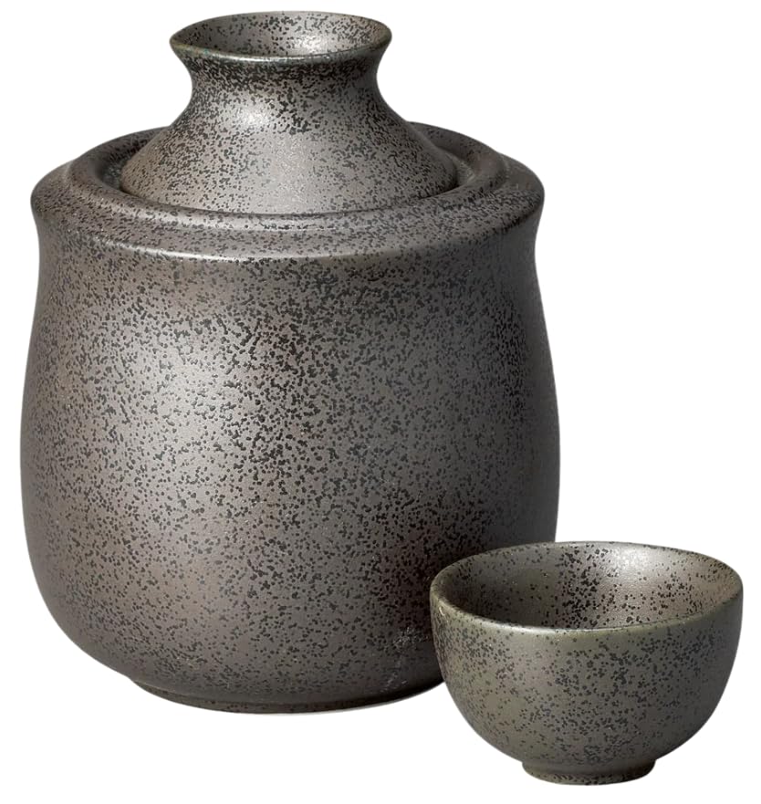 Black Crystal Sake Drinkware with Sake X Sake Japanese Commercial Use (Small) [9.3 11.8cm 150cc] Utensils, Izakaya, Kappo, Tableware, Restaurants,