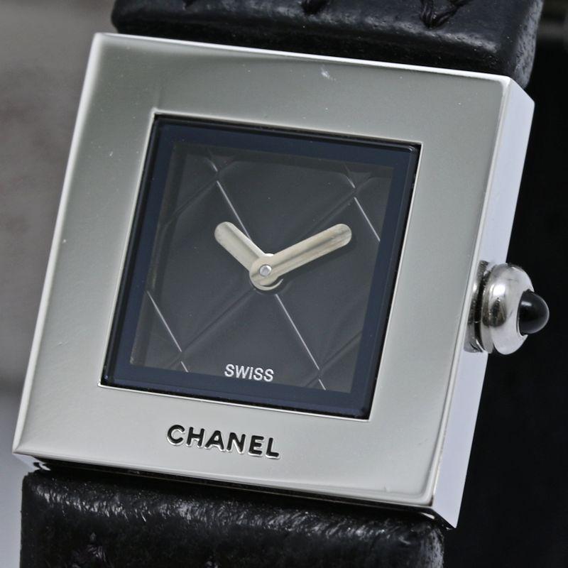 Б/У CHANEL Matelasse H0116 [Куплены в официальном магазине/отполированы/заменена батарейка] [Б/У] Женские наручные часы из нержавеющей стали x кожа /40486