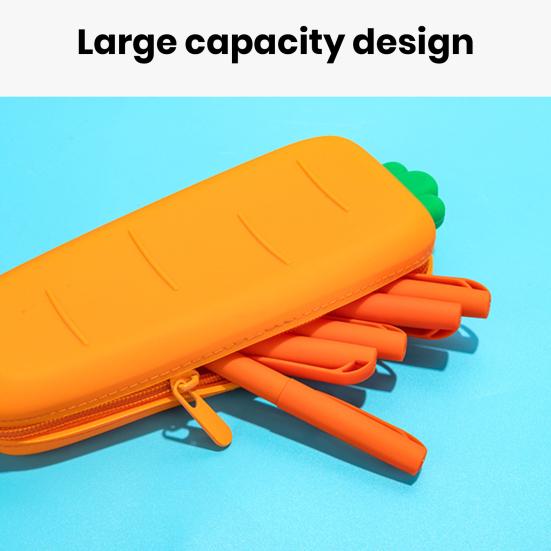 Пенал Очаровательный силиконовый пенал в форме фруктов и овощей, гладкая сумка для хранения ручек на молнии для школы