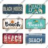 Putuo Decor Beach Retro Tin Sign Licenses Plate Plaque Metal Vintage Poster for Pub Bar Surf Club Man Cave Wall Art Decoration