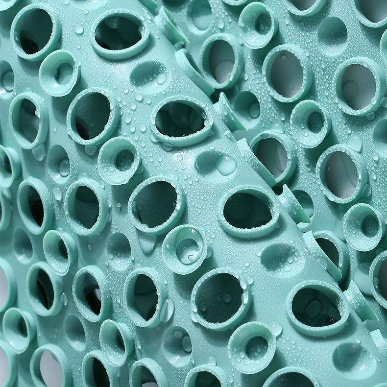 Pvc Bathroom Anti-slip Mat Pad Odorless Shower Long Bath Tub Floor Toilet Water Trap Rug Bathtub Mat with Suction Cups and Drainage Holes Soft On Feet