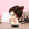 Bald Female Mannequin Head Professional Cosmetology for Wig Making Display Wigs Eyeglasses Hats Salon DIY Painting Display Holder