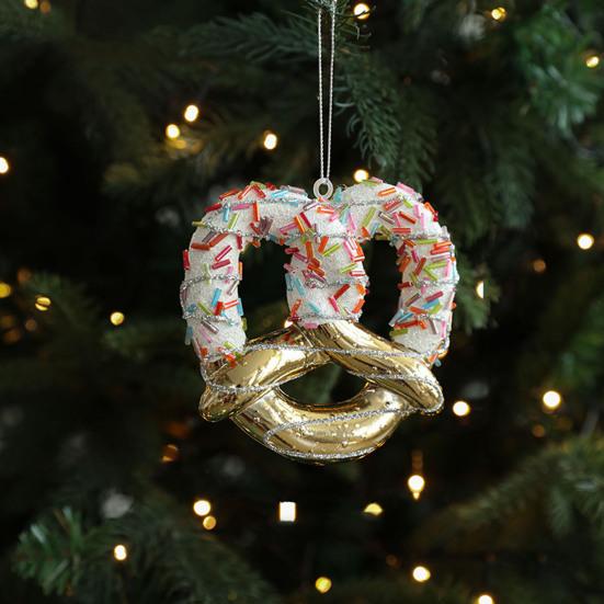 Рождественское подвесное украшение Блестящий ангел Санта-Клаус Орнамент Легкое рождественское украшение с петлей для подвешивания для украшения рождественской елки, двери, каминной полки