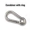1 шт. пружинный карабин для активного отдыха, карабин для кемпинга, из нержавеющей стали, предохранительная пряжка для веревки для качелей, фитнес-оборудования, крючки для брелка
