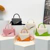 Luxury Light Splicing Contrasting Color Crossbody Bag With Buckle Magnetic