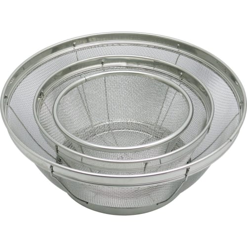 Wahei Freiz Kachikore 3-Piece Stainless Steel Strainer Set (14, 18, and 24cm) KR-8273