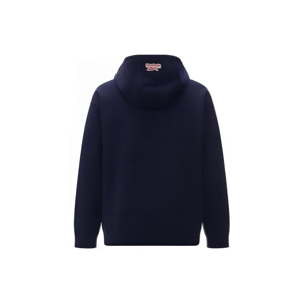 Reebok American Vintage Letter Hoodie Knit Pullover Sweatshirt Unisex Sweatshirt Navy-Blue 24SRC307UGN2