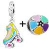 2pcs /Lot Colorful Bouquet Fish Charm Beads Pendant Fits Original Diy Bracelets Necklaces For Women Men Jewelry Accessories Gift