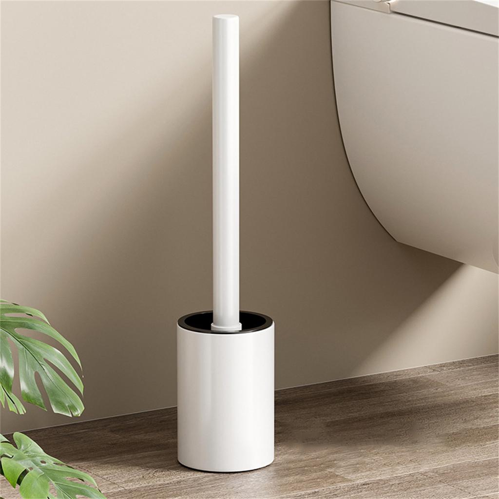 Ершик для унитаза и держатель Ручка из нержавеющей стали Глубокая очистка Экономия места при хранении Простая сборка Нейлоновые щетинки Белый и серый