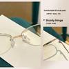 New Fashion Metal Frame Cat Eye Women'S Reading Glasses Ultra Light Neutral High Quality Luxury Anti Blue Light Glasses