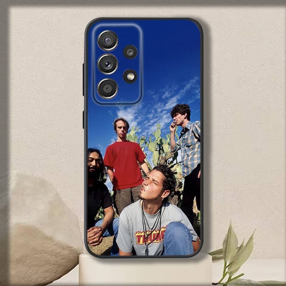 Чехол для телефона S-Soundgardens Band для Samsung S 25,24,23,22,30,21,10,9,Ultra,Plus,Lite,FE,4,5 G Мягкий черный чехол