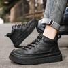 Fashion Hand-stitching Leather Men Boots Comfortable Ankle Boots For Men Casual Leather Shoes