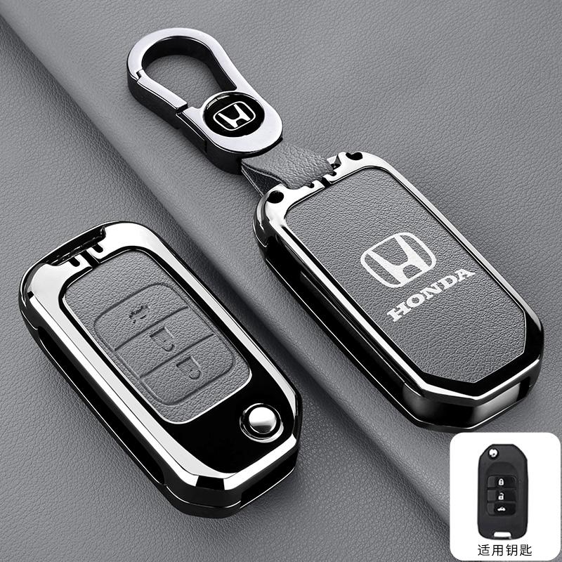 Zinc Alloy Car Flip Smart Key Case Cover Protection Shell For Honda Civic 4d 9th Gen 10 Accord XRV Life Jazz Crv Fit CR-V Crider