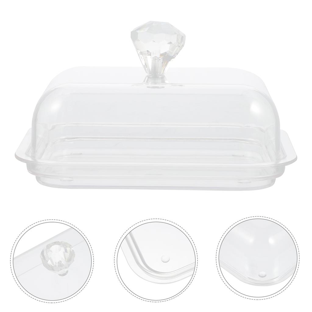 Food Containers with Lids Butter Box Dish Home Tableware Restaurant Household Cover