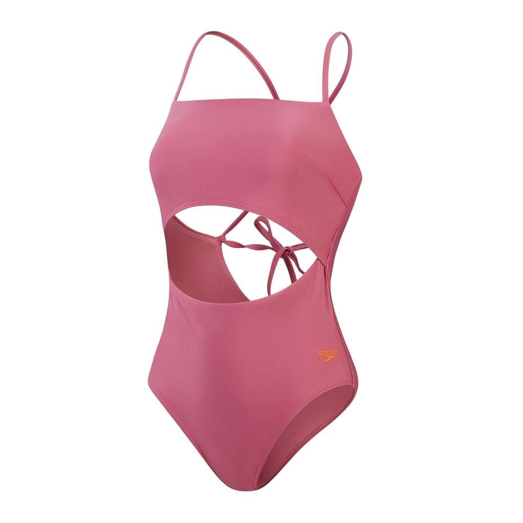 Speedo Womens/Ladies Cut Out Tie Back One Piece Swimsuit
