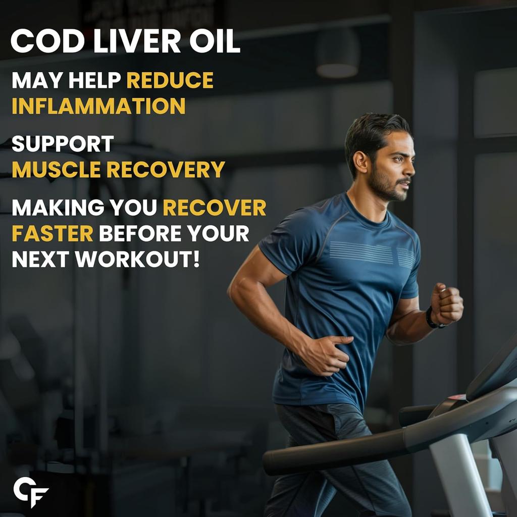 Carbamide Forte Cod Liver Oil Omega 3 FishOil 300mg (120 Softgels Capsules ) with Vitamin D3 Lemon Flavour