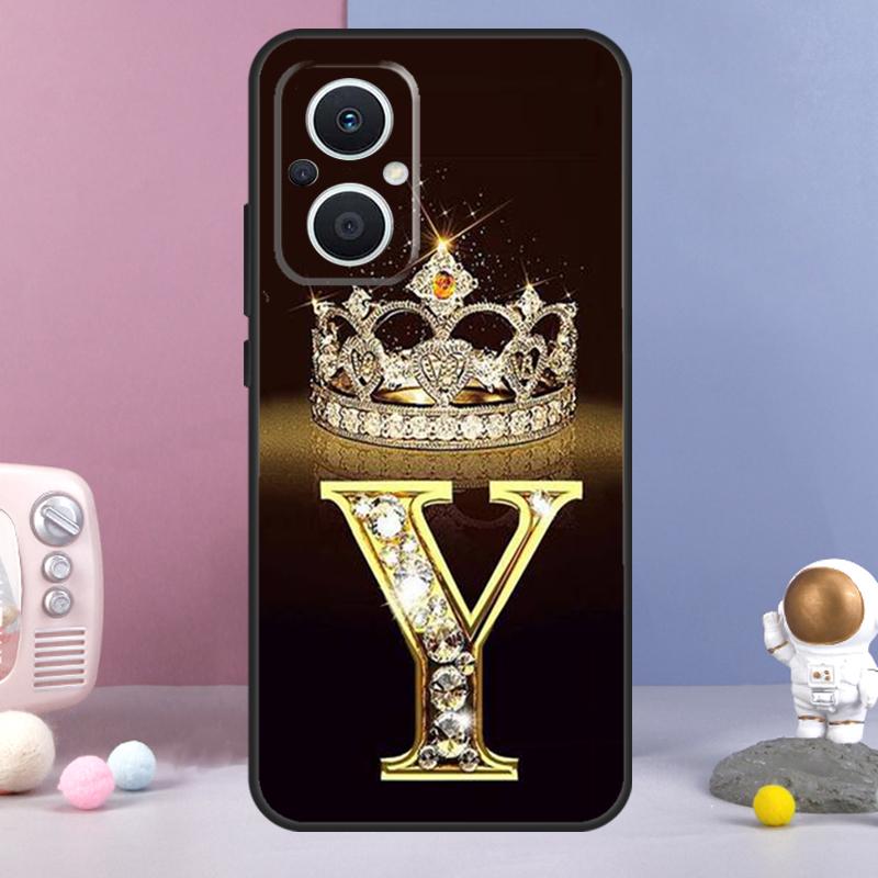 Чехол-монограмма с золотым мрамором для OPPO Reno 14 F 11F 12F 13F 10 11 12 13 Pro 7 8 Lite OPPO Find X8 X6 X5 X9 Pro