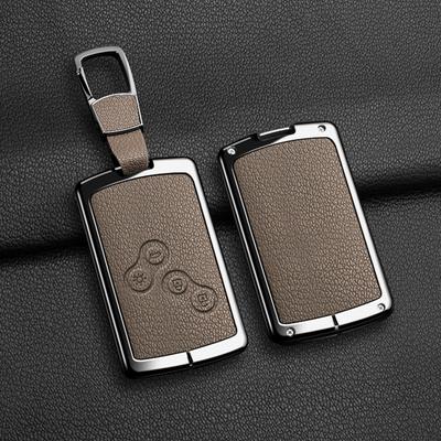 Чехол-брелок для ключа автомобиля для Renault Duster Captur Clio Logan Megane Koleos Scenic Nema Fluence Zoe Металлический кожаный защитный корпус