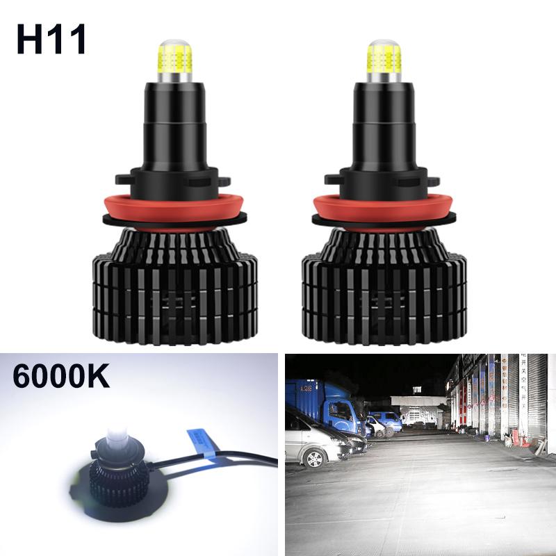 2Pcs 8-Sides 20000LM 3D H7 LED Canbus 360° H1 H3 HB3 HB4 9012 Hir2 Led H11 H8 9006 9005 Car Headlight Bulb Fog Lamp For Auto 12V