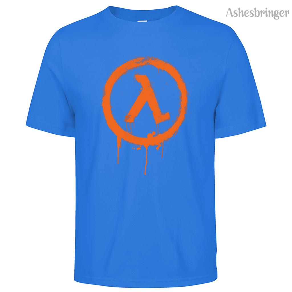 Мужская хлопковая футболка с круглым вырезом и графическим принтом Half Life, уличный повседневный стиль, топы для мужчин и женщин