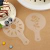 Plastic Coffeeware Pastry Tools Coffee Stencil Biscuit Mold Cookies Mould Fancy Drawing Mold