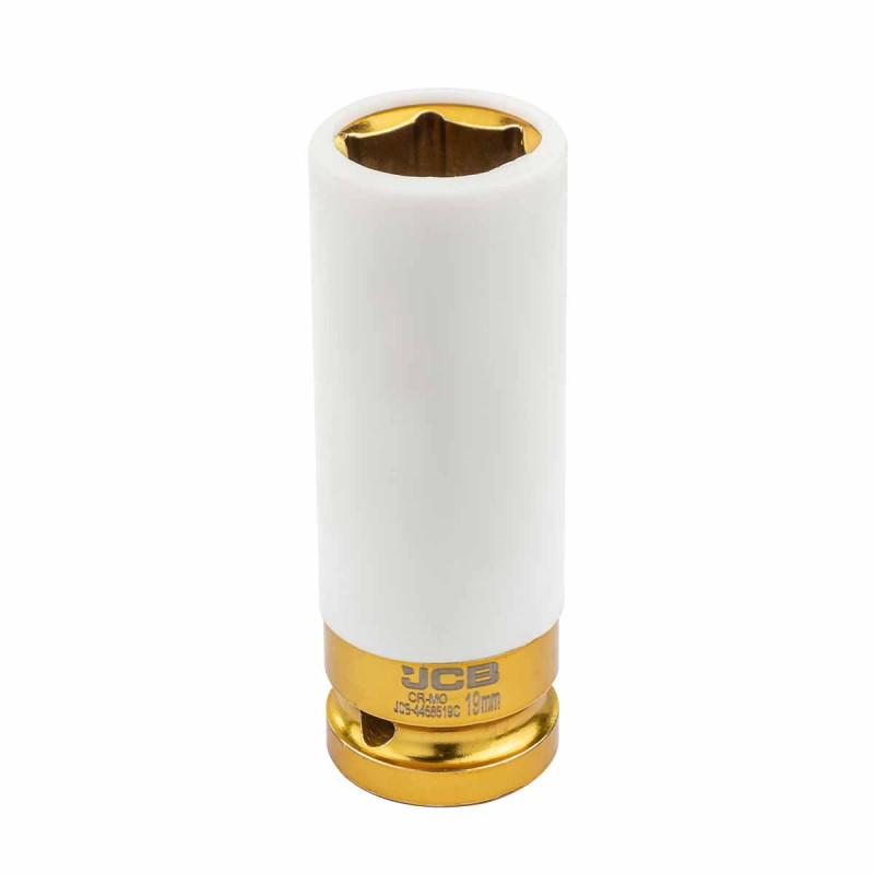 1/2" impact socket for 19 mm aluminum rims, long 6-point