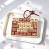 Transparent Dual-Tone Mini Keyboard Pendant 26-Key Keyboard Keychain  Children's Bag