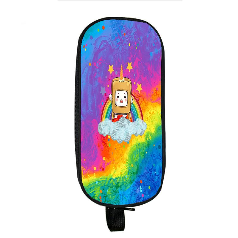 Lankybox Boxy And Foxy робот-пенал большая коробка для хранения портативная сумка для ручек для девочек двухслойная школьная сумка Kawaii чехол для канцелярских принадлежностей