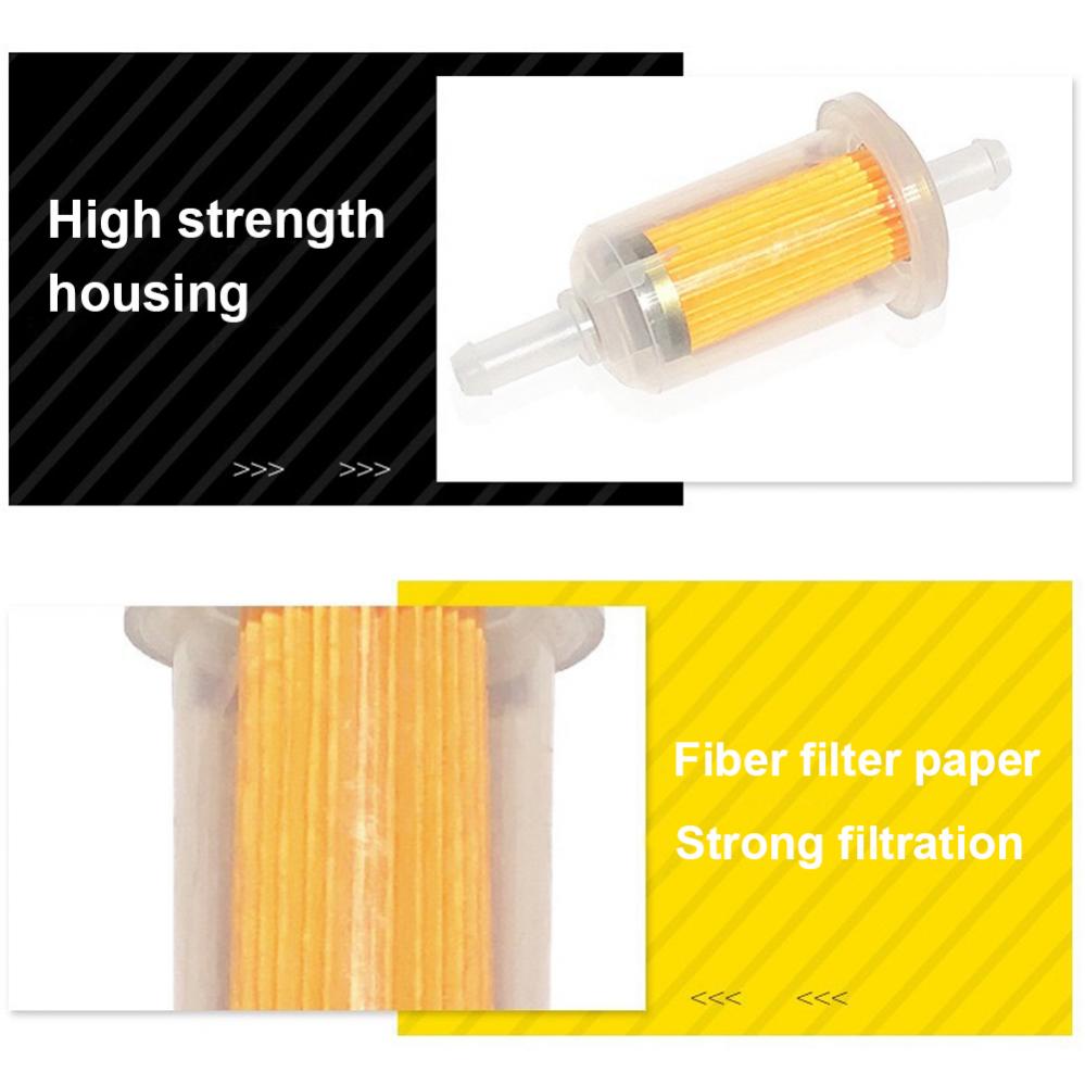 8mm Motorcycle Oil Filter Inline Gas Fuel Filter Motorbikes Scooter Fuel Filters Tools for Street Dirt Bike Motorbike ATVGood product