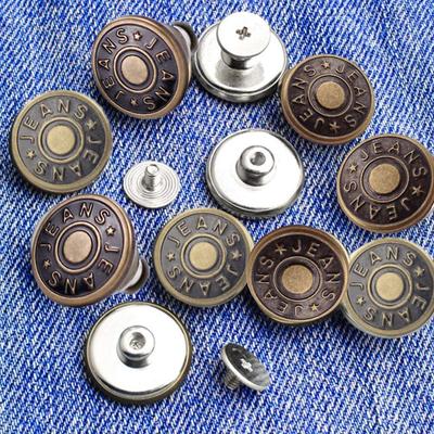 10 шт. джинсовые пуговицы для замены 17 мм металлические пуговицы без шитья набор для ремонта джинсовые съемные пуговицы без гвоздей швейные принадлежности