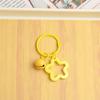 Colorful Flower Keychain With Bell Creative Metal Keyrings Flower Bells Pendant Keychain Bag Accessories Key Ring