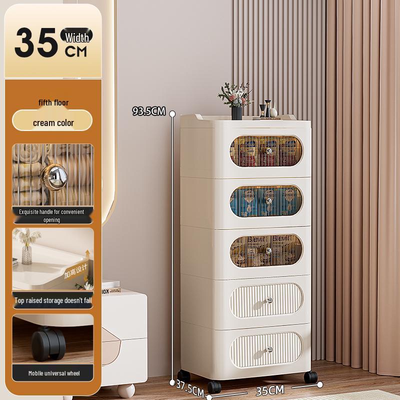 Multi-Layer Drawer-Style Plastic Storage Cabinet for Home & Clothes Organization