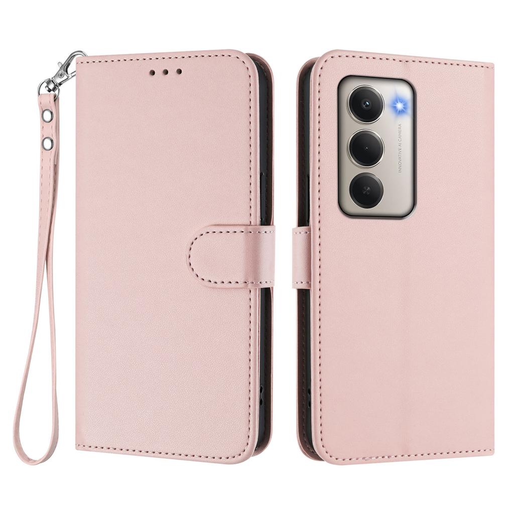 For Xiaomi Redmi 15 4G (EU) (171mm) Leather Case Wallet Stand Phone Cover with Wrist Strap